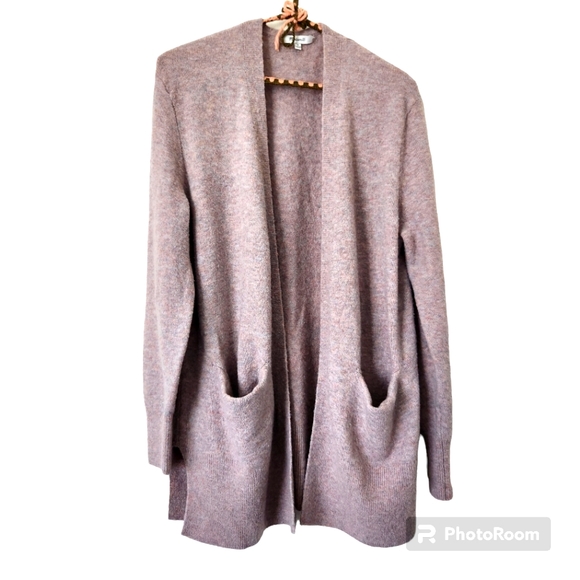 Madewell Wool Blend Walker Cardigan Sweater, Open Front, Pockets, Slouchy Fit M - Picture 2 of 12